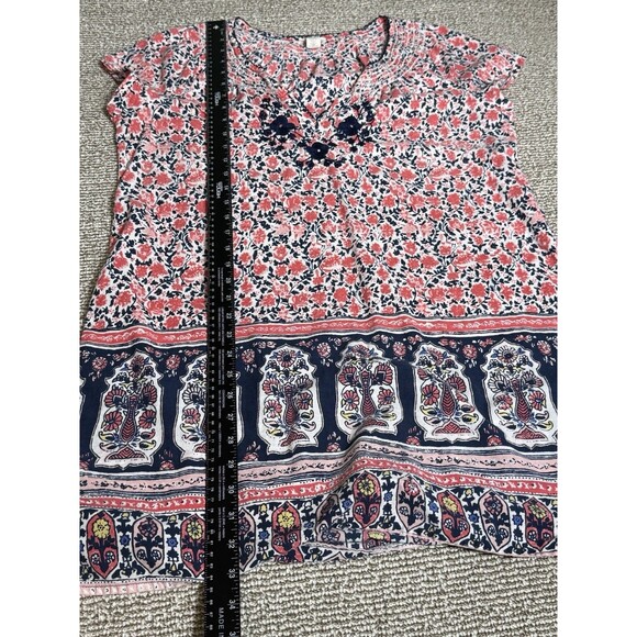 Lucky Brand Embroidered Split Neck Tunic Pool Coverup Women’s Size Large - Picture 8 of 8